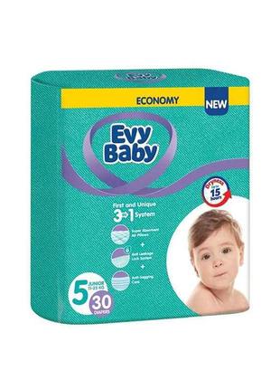 Підгузки №5 30шт junior twin 11-25 кг ТМ Evy baby