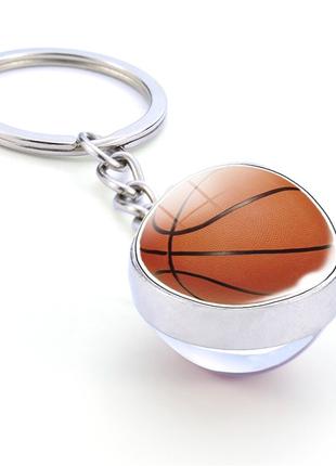 Брелок мяч баскетбол с качественным кольцом из нержавейки.