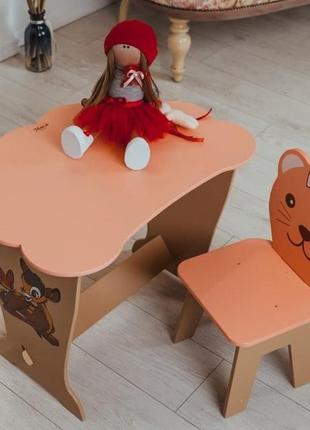 Детский стол!стол-парта облачко и стульчик фигурный