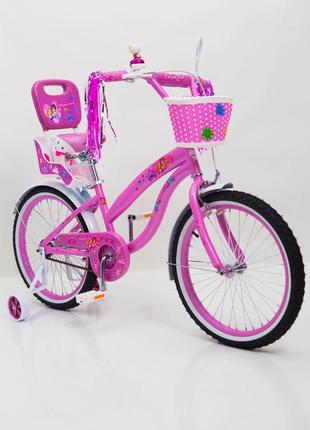 Princess 20 дюймів іспанська дитячий рожевий велосипед для дів...
