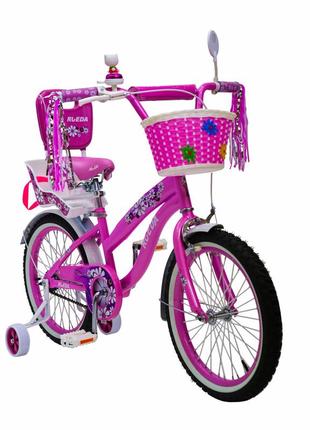 Детский  велосипед для девочки с корзинкой rueda 18 дюймов (цв...