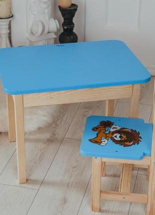 Дитячий стіл і стілець. для навчання, малювання, гри. стіл із ...