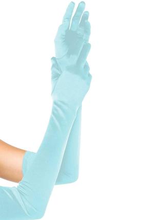 Длинные перчатки Leg Avenue Extra Long Satin Gloves light blue...