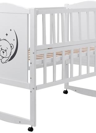 Кровать babyroom тедди t-01 фигурное быльце, откидной бок, кол...