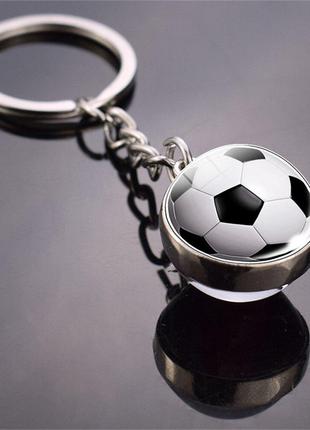 Брелок мяч футбол с качественным кольцом из нержавейки.