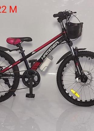 Горный велосипед va210 - 22 дюйма - 6speed hammer  (чёрно-крас...