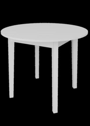 Обеденный круглый стол неман рондо белый