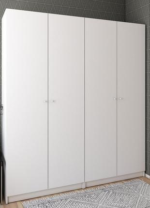 Шкаф для одежды doros промо белый 2+2 дсп 180х48х204 (42005008)