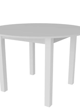 Обеденный круглый стол неман эль белый