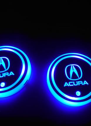 Подсветка подстаканника с логотипом автомобиля ACURA