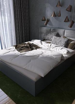 Ліжко кл 1400 лайт 140х200 з ламельним каркасом, графіт