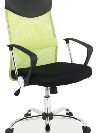 Крісло поворотне q-025 зелене / чорне