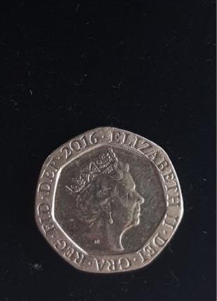 Монета 20 пенсів 2016 рік Великобританія
