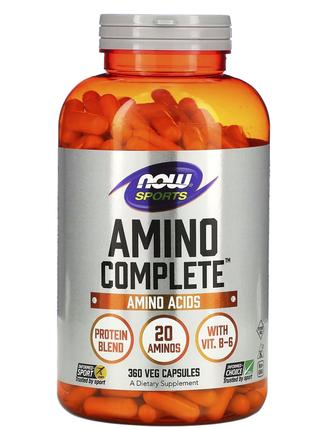 Аминокислота NOW Sports Amino Complete, 360 капсул
