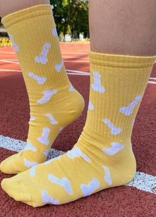 Шкарпетки жіночі високі 1 пара "цюцюрки" жовті 36-41 р