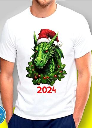 Футболка мужская новогодняя "год дракона - 2024"