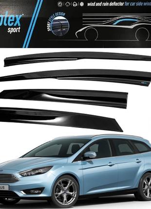 Дефлекторы окон ветровики для авто Ford Focus ( седан / хетчбе...