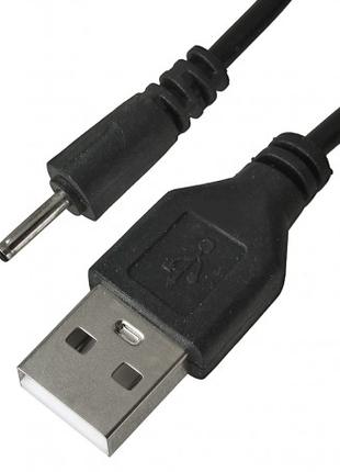 Кабель USB для зарядки 2мм (Nokia 6101) 1 метр / Черный
