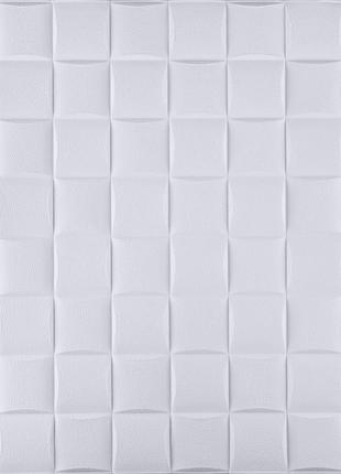 Самоклеющаяся 3D панель лоза белая 700x700x5мм (3241-5)