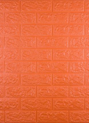 Самоклеющаяся декоративная 3D панель под оранжевый кирпич 700x...