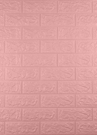 Самоклеющаяся декоративная 3D панель под розовый кирпич 700x77...