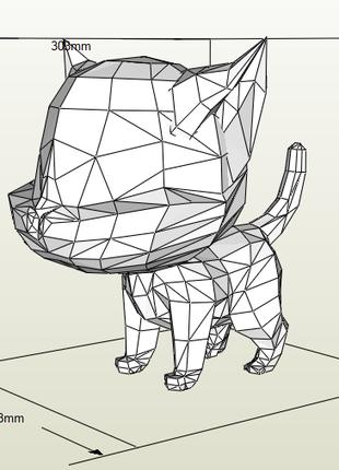 PaperKhan Конструктор из картона кошка кот котенок оригами пап...