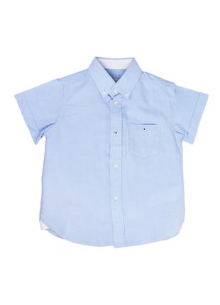 Рубашка с коротким рукавом для мальчика 110 голубой ZY