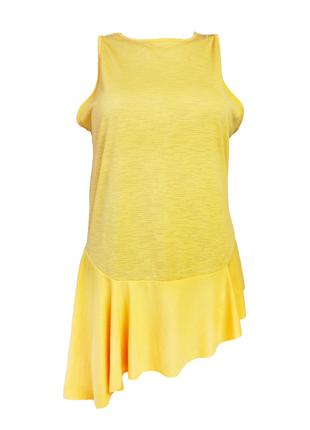 Женская блуза с баской S 42 желтый Zara