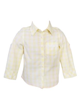 Рубашка в клетку для девочки 86 желтый-белый ZY