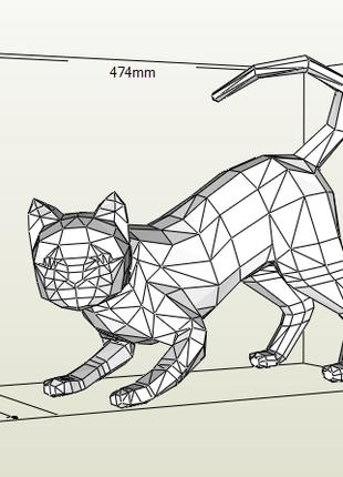 PaperKhan Конструктор из картона кошка кот котенок оригами pap...