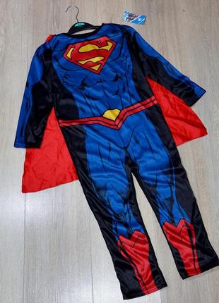 Костюм superman 4-6 лет. супермен супергерой карнавальный маск...