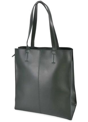Женская сумка зеленая экокожа (коричневый, черный)