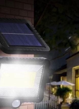 Ліхтар COB світильник на сонячній батареї з датчиком руху