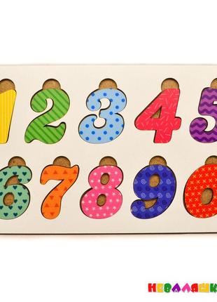 Цветные деревянные цифры для бизиборда, рамка вкладыш с наборо...