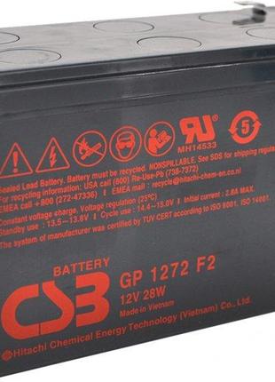 Акумуляторна батарея CSB AGM 12V-7.2Ah (GP1272F2-28W) (2.4кг)