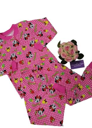 Пижама для девочки Мики Маус рост 110 см Розовая (1232)