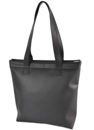Женская сумка черная экокожа