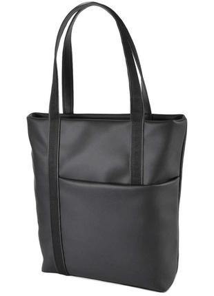 Женская сумка черная экокожа