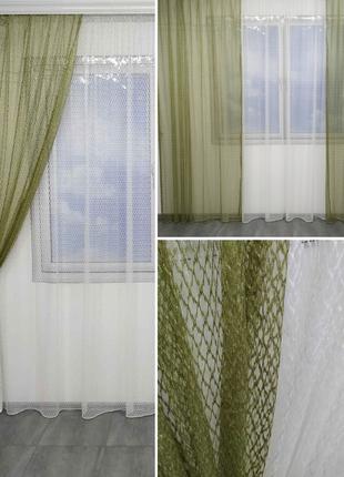 Комплект шторы с тюлью Sarmasik. Ткань: турецкая сетка на фати...
