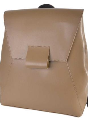 Жіночий рюкзак екошкіра мокко (беж, рудий, зелений, чорний)