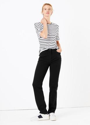Нові прямі штани джинси на високій талії marks & spencer (р. s)
