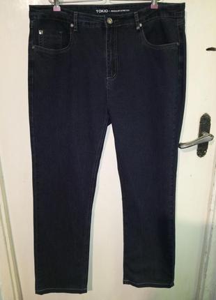 Стрейч,синие джинсы с карманами,большого размера,stooker,германия