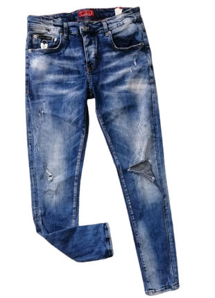 Стильные рваные мужские джинсы lagarto 30 в очень красивом сос...