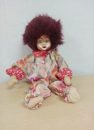 Интерьерная кукла клоун мягкий