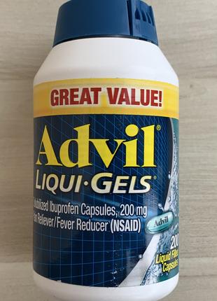 Адвіл, Advil Liqui-Gels, адвил, Ібупрофен, 200 мг, 200 капсул США