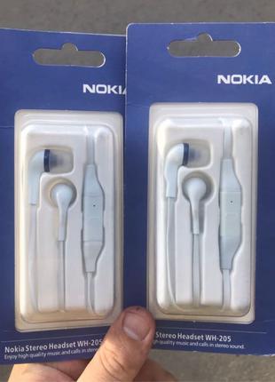Наушники, гарнитура Nokia wh-701, wh-205 Нокиа