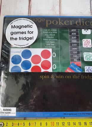 Магнитная дорожная игра в покер на холодильник Fridgeplay