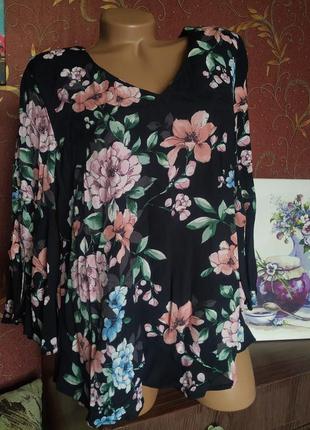 Блуза с цветочным принтом с завязками от f&amp;f