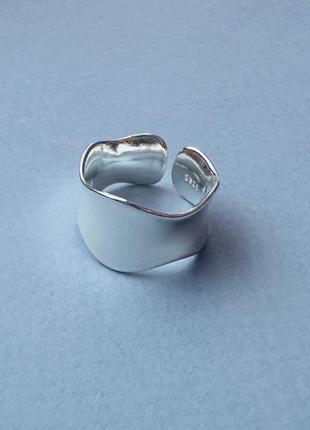 Кольцо серебро 925 проба посеребрение широкое кольцо кольца