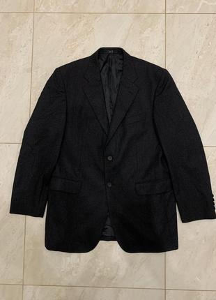 Фирменный шерстяной пиджак жакет daks london черный классическ...